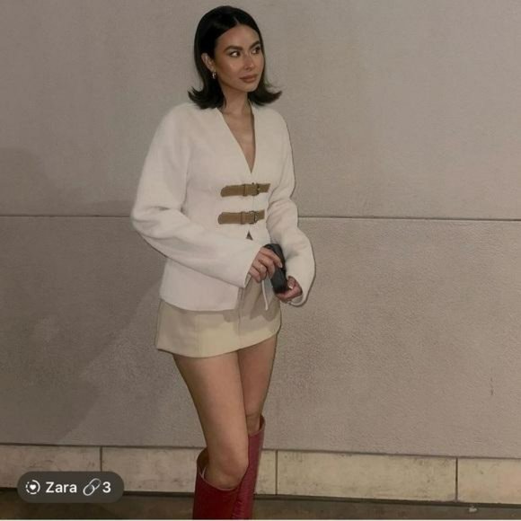 ZARA BELTED SOFT CARDIGAN SWEATER JACKET - Picture 9 of 9